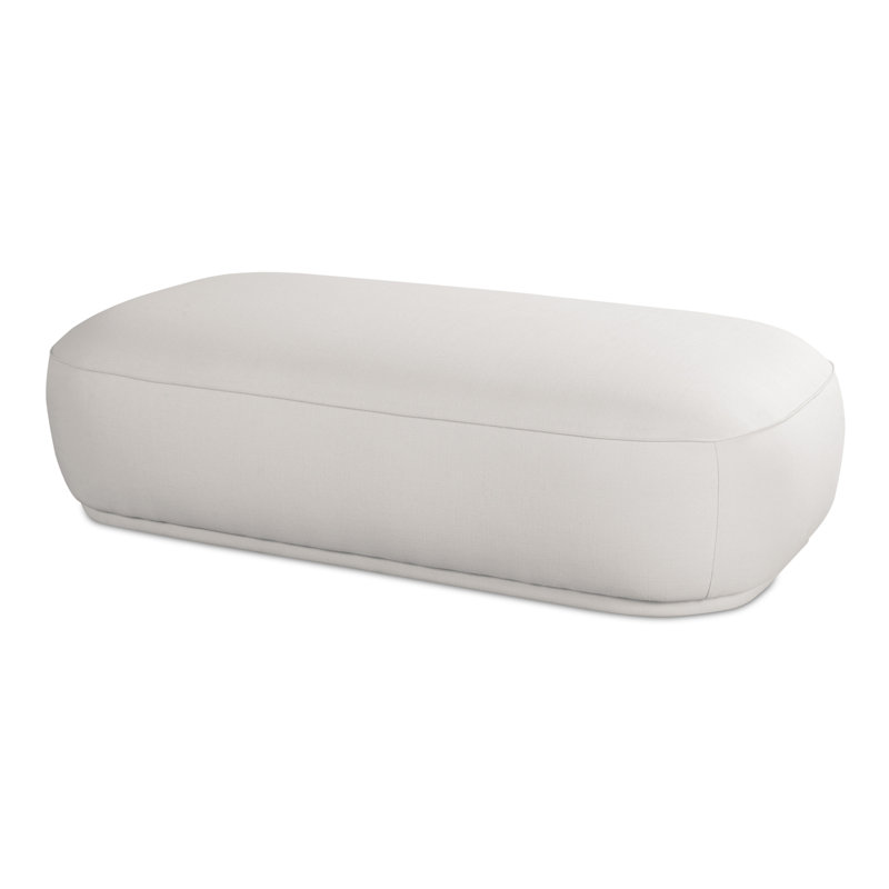 Marion Rectangular Standard Ottoman, White