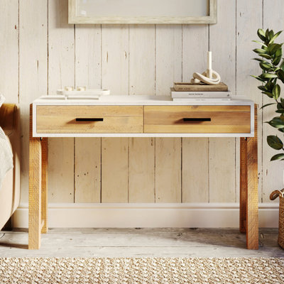 Gobles Solid Wood Top Console Table