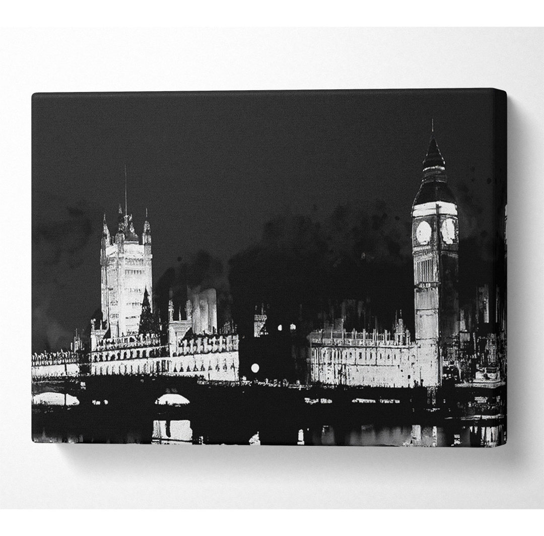 London Houses Of Parliament Dark Nights - Druck