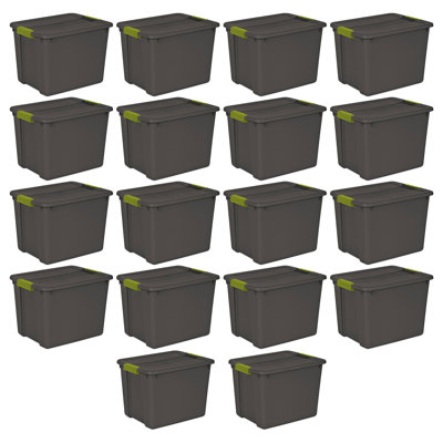 Sterilite Versatile Rectangular Latch Tote with Handles, Gray