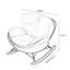 Chaise berçante simple et luxueuse