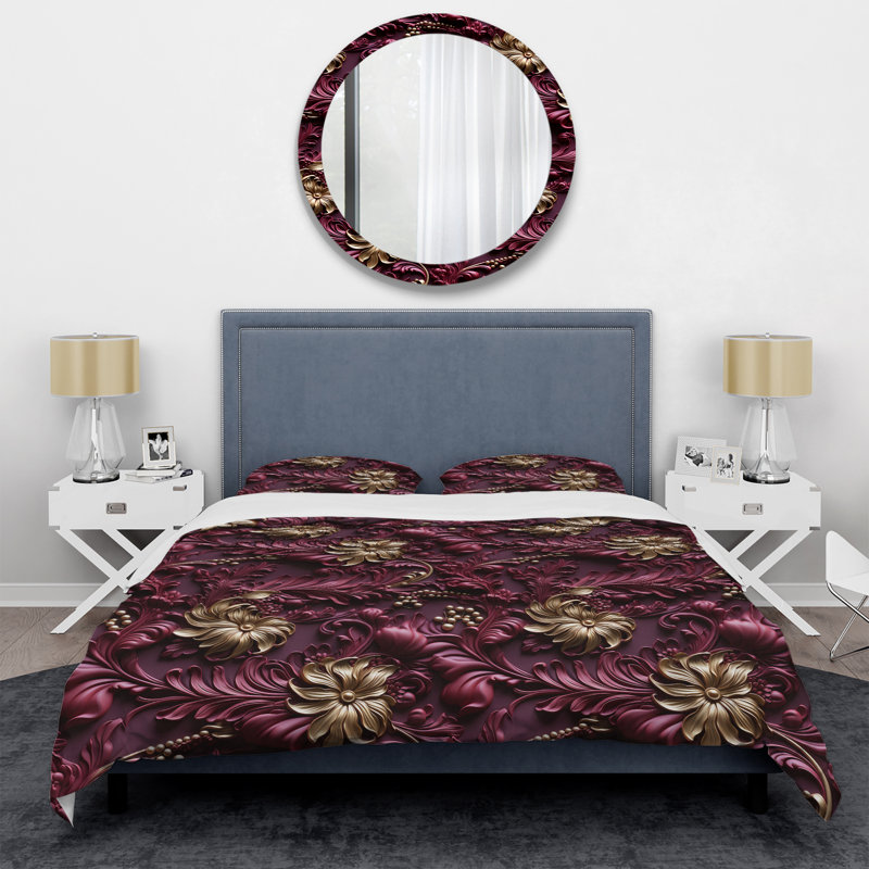 Ensemble de housse de couette Regal, Housse de couette pour grand lit et 2 taies décor