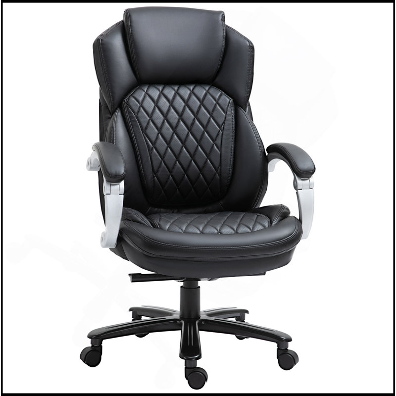 Chaise de bureau confortable et réglable pour un travail efficace et de détente, Noir / blanc, Noir