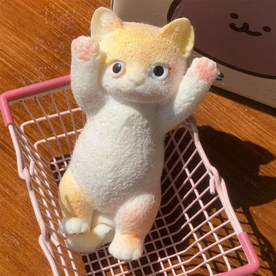 Jouet en forme de chat pour soulager le stress, jouet en peluche pour les amoureux des chats