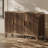 Mid Century Modern Buffet Cabinet With Storage, Accent Sideboard And Credenza With Fluted Doors, Wood Coffee Bar Console For Kitchen, Living Room-676750688