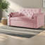 Canapés confortables en velours rose, style contemporain convertible pour la maison