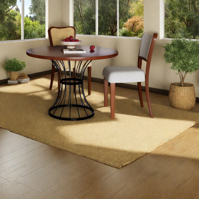 Space-saving Oak Dining Table Sets, Solid Veneer, Rustic Modern Style