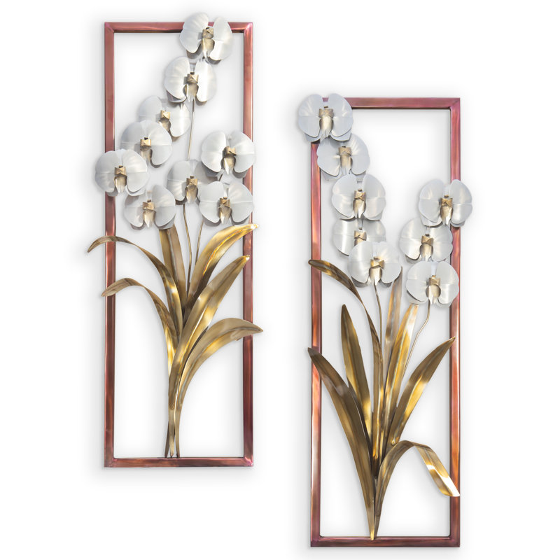 Handmade Glam Plants & Flowers Wall Decor on Metal