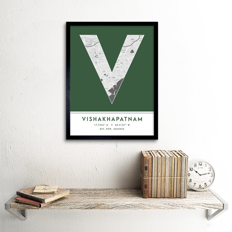 Vishakhapatnam India City Map - Single Picture Frame Typography