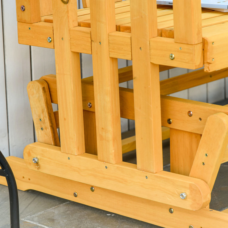 Balancelle de cour arrière avec cadre et mouvement de patio en bois