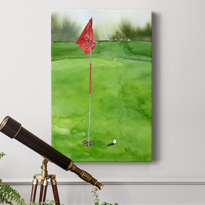-Tee Off Time I, toile tendue avec châssis de qualité supérieure - prête à être accrochée, H 36 po x l 24 po x P 1 po