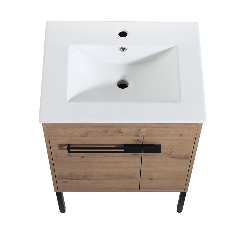 Meuble-lavabo autoportant avec lavabo