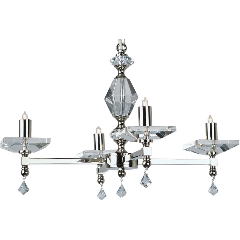 Middleburg 4 - Light Geometric Chandelier, Nickel