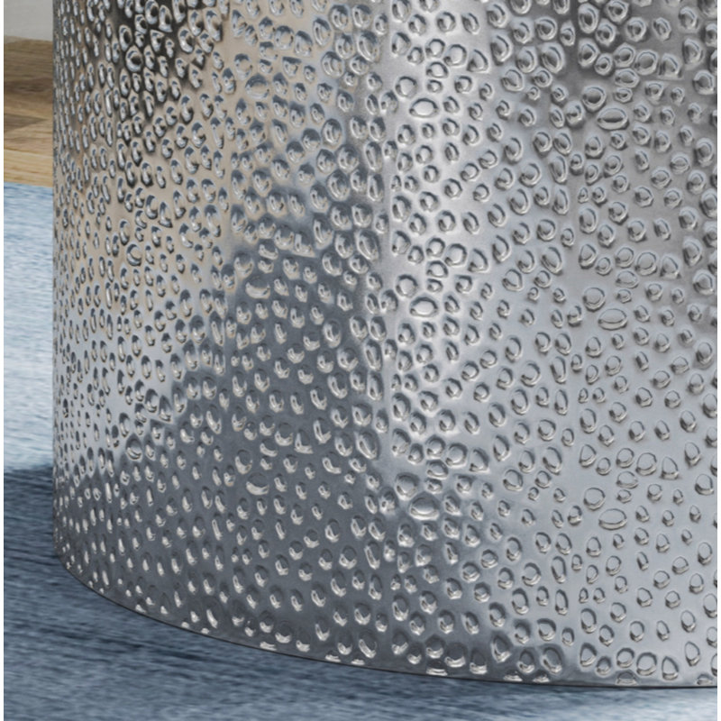 Table d'appoint en métal, Argent argent