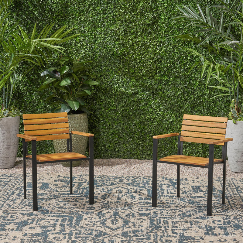 Chaise en bois et métal