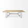 Balcom Acacia Solid Wood Top Metal Base Dining Table