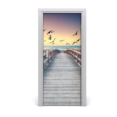 Path To Beach Door Decal