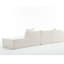 Élégant salon modulaire, beige, sans assemblage, assise élégante en tissu éponge moderne avec