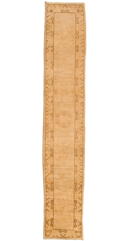 Modern One-of-a-Kind Runner 2'10" X 16' New Age Runner Wool Area Rug in Beige