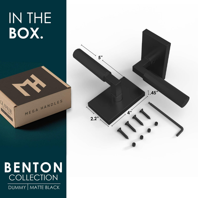 Mega Handles Benton Dummy Handle Handle, Dummy, Noir mat, 2