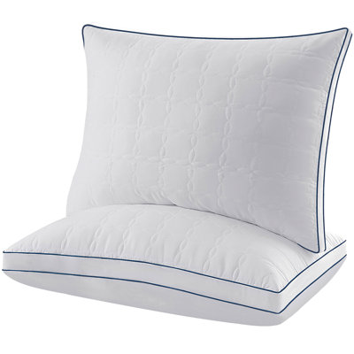 2 Pack Bed Pillows - Set Of 2, Soft Down Alternative Fill, Supportive For All Sleepers, White