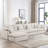 Luxurious Chenille Fabric 4-Piece Modular Sectional Sofa with Ottoman-118318776-118318777