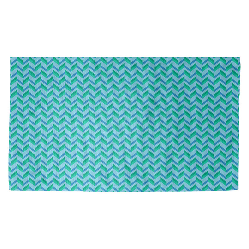 Tapis de porte à chevrons Avicia, Rectangle 5 pi 2 1/2 po x 7 pi 2 po, Vert