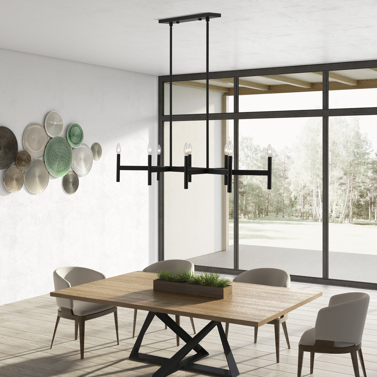Martella 8-Light Chandelier, Black