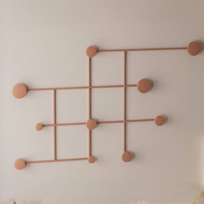 Arlo Modern Geometric 10-Hook Wall-Mounted Coat Rack