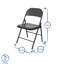 Metal Folding Chair with Rubber Bumper Feet-125568530