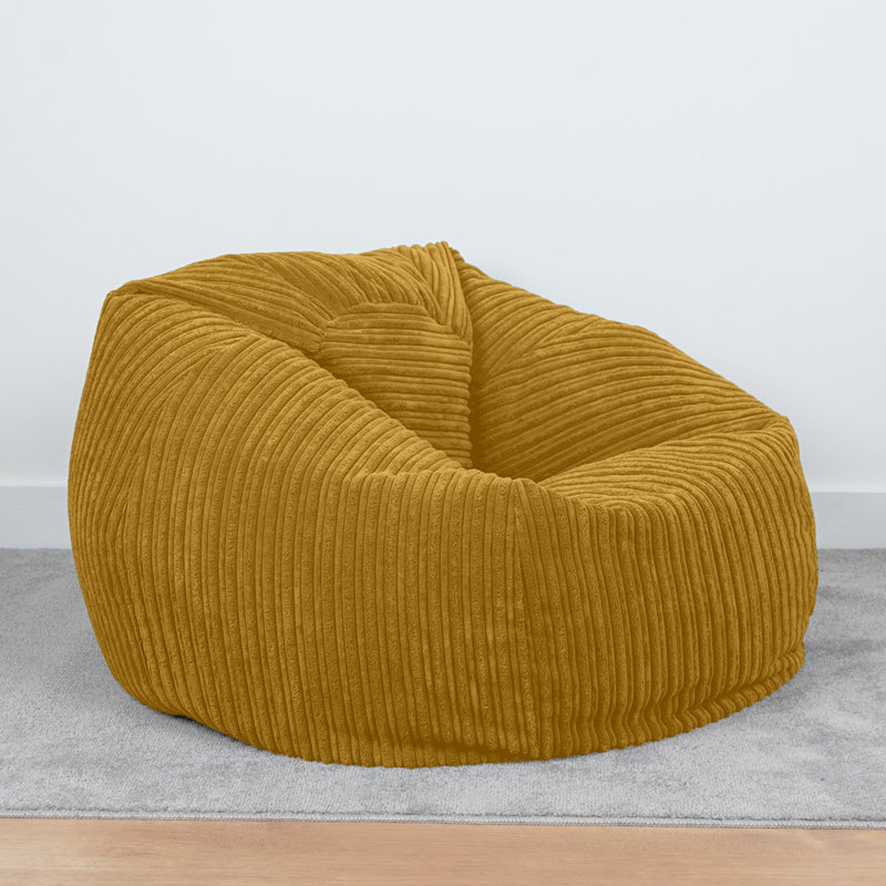 Polyester Refillable Classic Bean Bag, Yellow