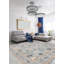 Tapis bleu nouvel âge en laine 4 pi 11 po x 6 pi 6 po Zayion