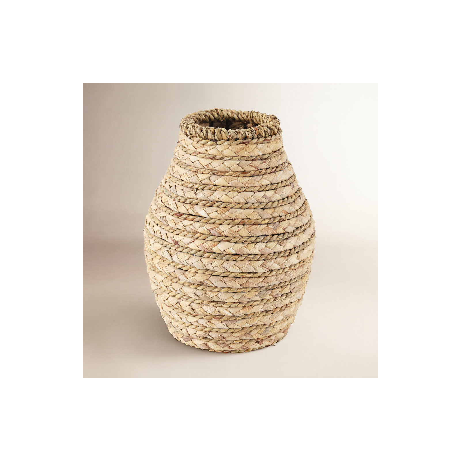 Handmade Seagrass Table Vase, 10.3" H x 7.8" W x 7.75" D
