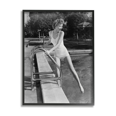 " Vintage Swimwear Female Celebrity Outdoor Recreational Pool " Color Photography