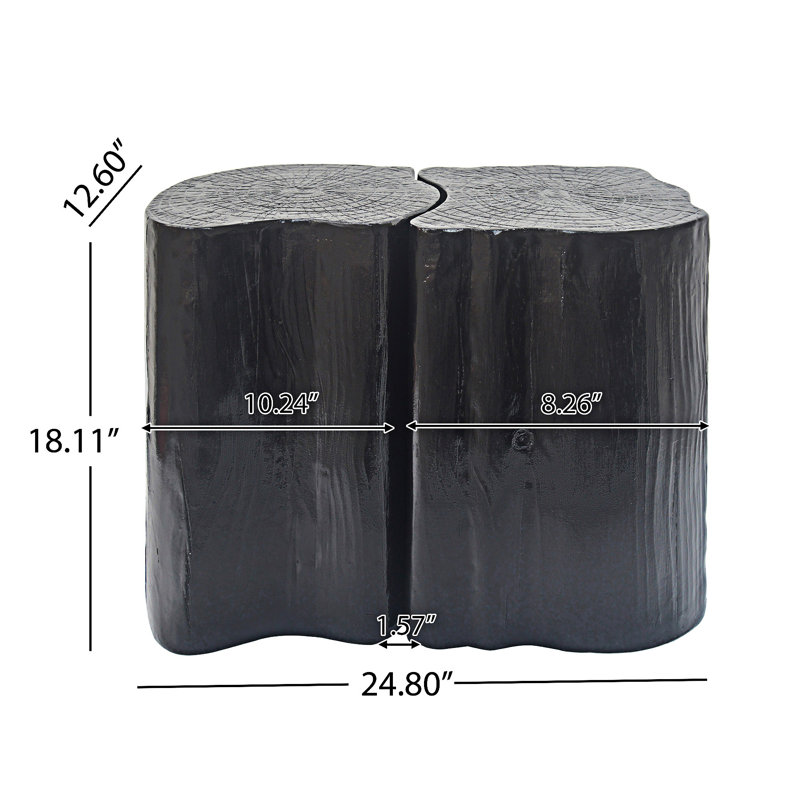 Outdoor Side Table Set, Black