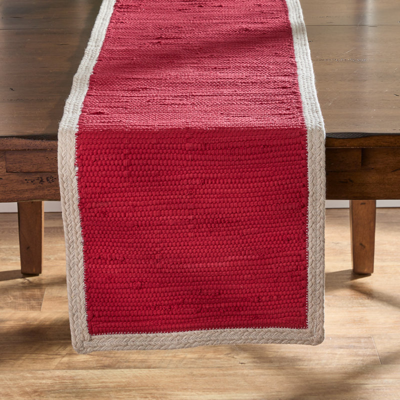 Latitude Run® Black Dune Table Runner 15" X 72", Red