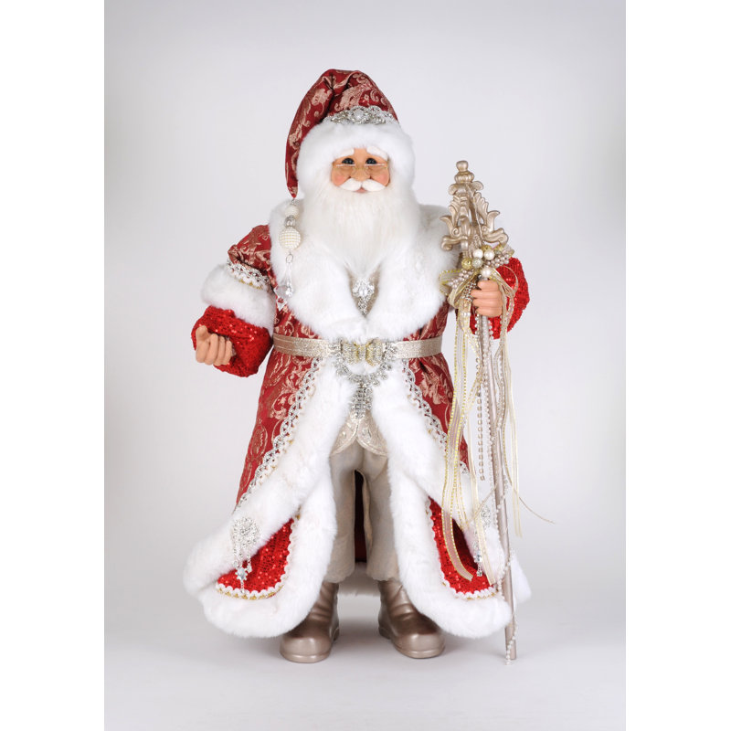Lighted Red Couture Santa