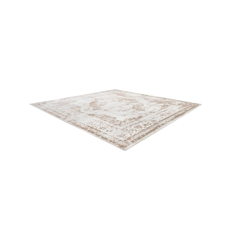 Coblitz Oriental Brown/Beige/Ivory Area Rug, Square 13'1"