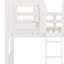 Lit superposé House avec toit, fenêtre, boîte de fenêtre, porte, avec barrières de sécurité et échelle