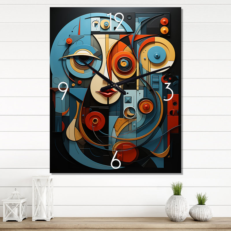 Costante - Horloge murale cubisme moderne, Grand