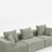 Modular 3-Seat Sectional Sofa, All-Foam Deep-Seat Couch With Plush Textured Chenille, Compressed Shipping & Tool-Free Setup, Low-Profile Design For Small Spaces, 111" W × 37" D × 23.6" H-Light Green-638670158