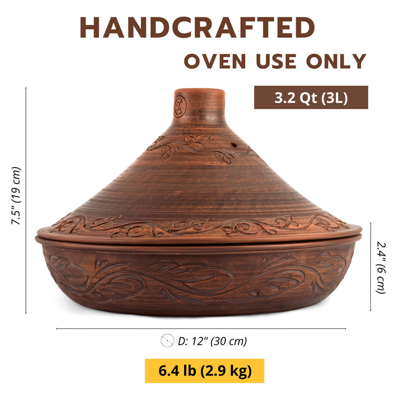 Tajine rond en grès de 3,2 pintes