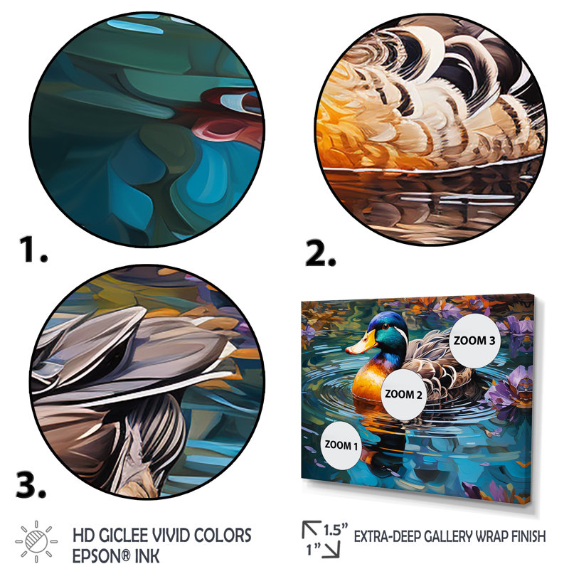 Art mural Art Nouveau Nature, Cadre flottant brun, H 12 po x l 20 po x P 1 po
