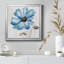 Bleu floral - peinture sur toile encadrée-443362305-443362311