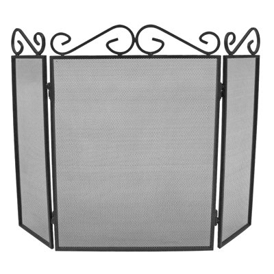 3 Panel Steel Fireplace Screen