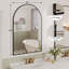 Miroir arqué, miroirs muraux arqués, miroirs de meuble-lavabo modernes, miroir avec un élégant cadre en métal arqué pour votre salle de bain, chambre à coucher ou salon-1463230868-1463230869