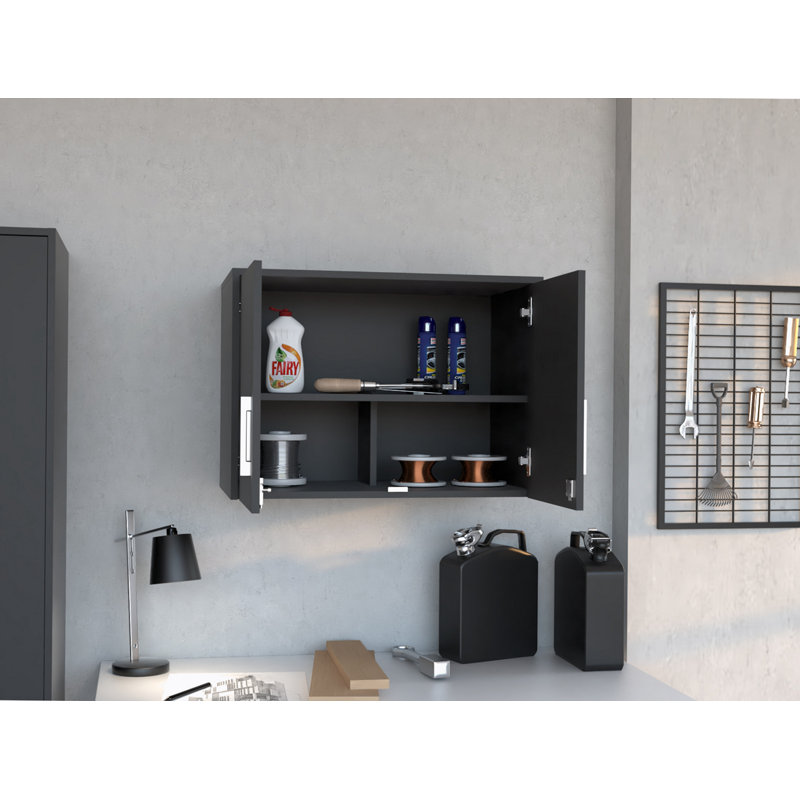 Storage Cabinet - Wall Cabinet, Three Interior Shelves, Double Door