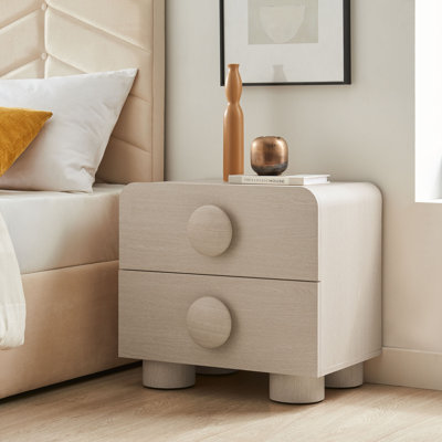 Sonnet 2-Drawer Nightstand In Ash