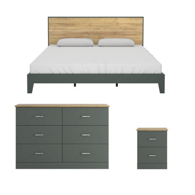 Allyannah 3 Piece Modern Coordinated Bedroom Set