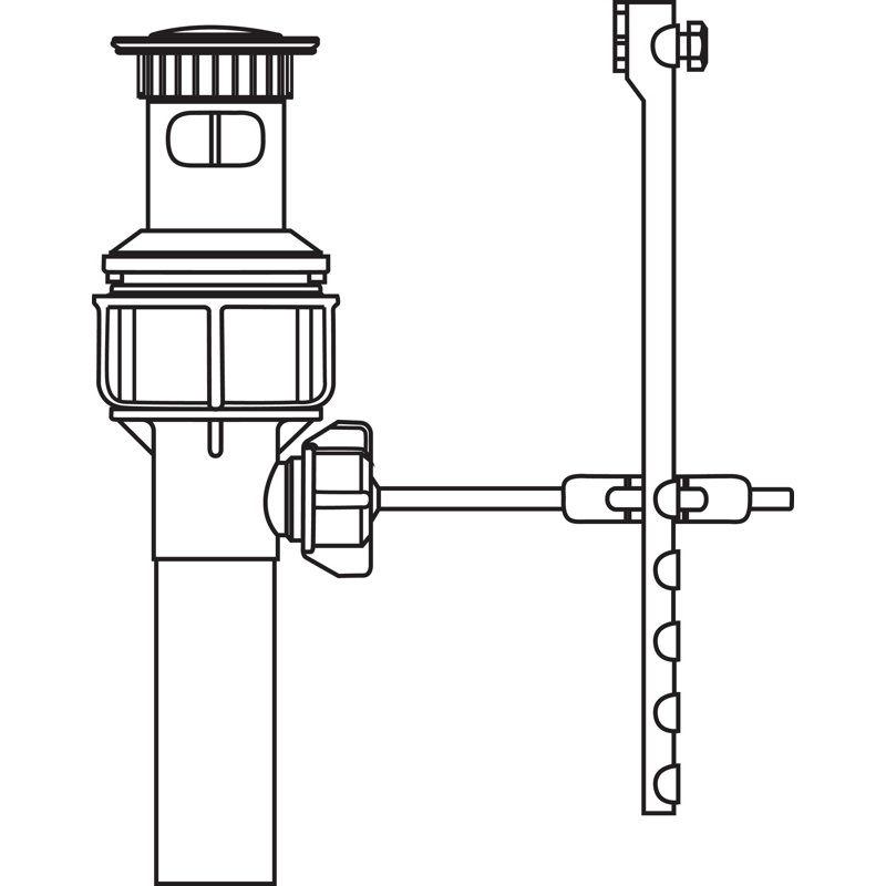 Pop-Up Kitchen Sink Drain, Chrome